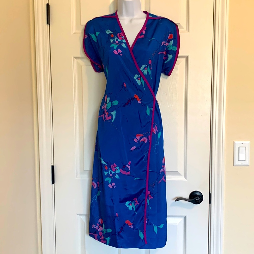 Vintage silk wrap dress